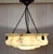 Metal Vintage German Art Deco Pendant Lamp with Beige Marbled Glass Shade, 1920s For Sale - Image 7 of 7