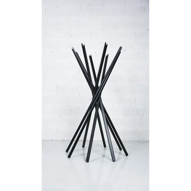 Black Sciangai Coat Hanger attributed to De Pas, Durbino, Lomazzi for Zanotta, 1980s For Sale - Image 8 of 10