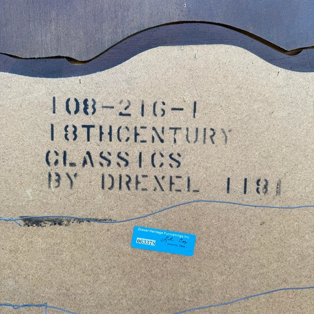 1980s Drexel Heritage 18th Century Classics Chippendale Mahogany Vertical Wall Mirror For Sale - Image 9 of 12