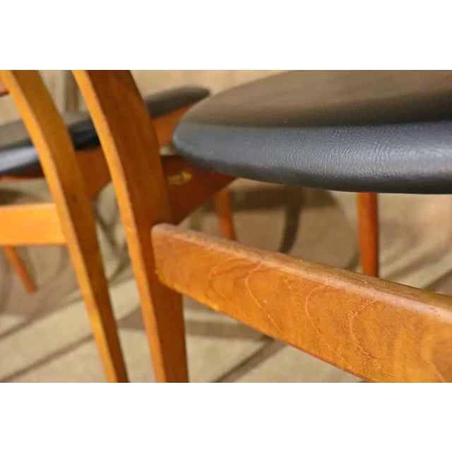 Black Mid 20th Century Danish Made Chairs - 6 Pieces For Sale - Image 8 of 9