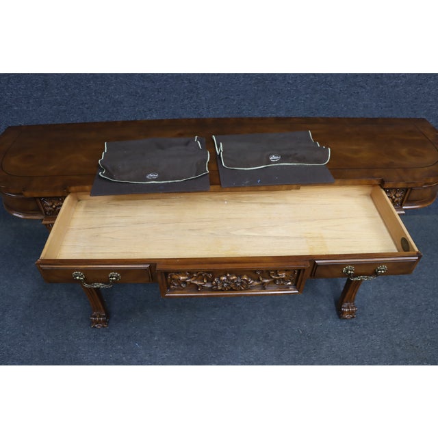 Brown Karges Walnut Carved Console Table For Sale - Image 8 of 16