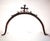 Early 18th Century 1700’s Hand Forged Iron Arch With Cross For Sale - Image 5 of 5