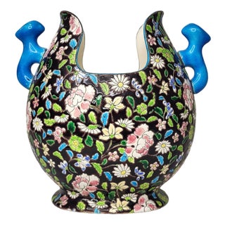 Gueulard Vase in Enameled Ceramic from Gien, 1890s For Sale