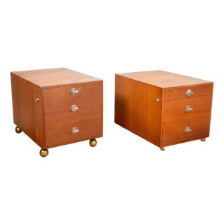 1960s Finn Juhl France and Son Rolling Cabinets - A Pair For Sale