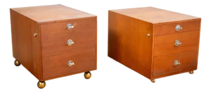 1960s Finn Juhl France and Son Rolling Cabinets - A Pair