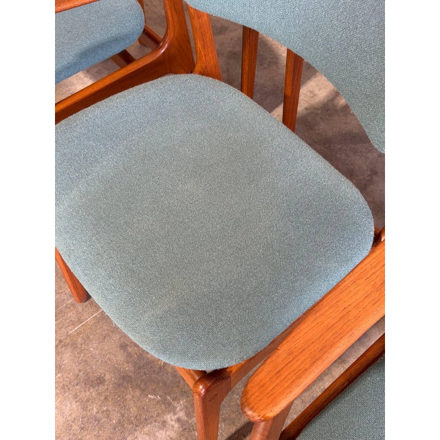 Wood In Style of Erik Buch Set of 6 Solid Teak Dining Chairs Model 49 and 50 Denmark Mid-Century Modern 1960s For Sale - Image 7 of 11