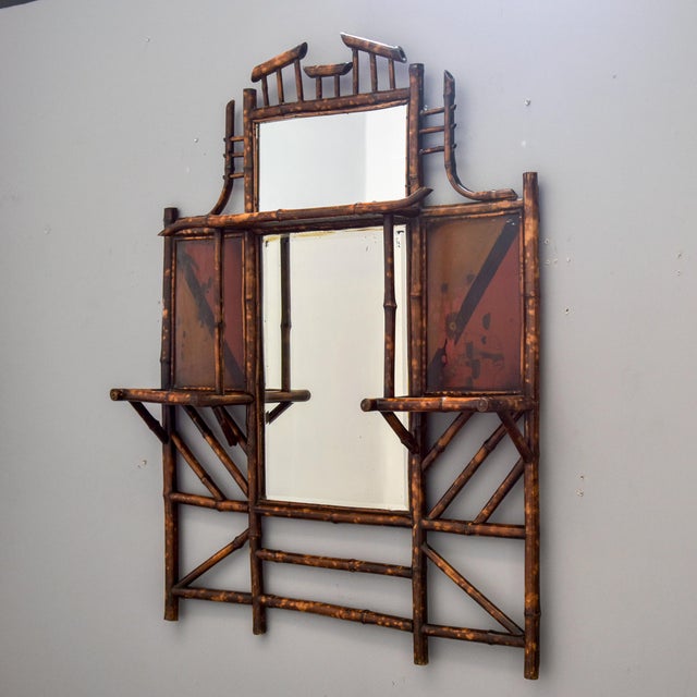 English Late 19th Century English Aesthetic Bamboo Framed Mirror For Sale - Image 3 of 10