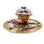 Antique Paris Porcelain Inkwell and Pen Tray with Watteau Scenes and Gilt Brass, 19th Century, Set of 2 For Sale - Image 11 of 15