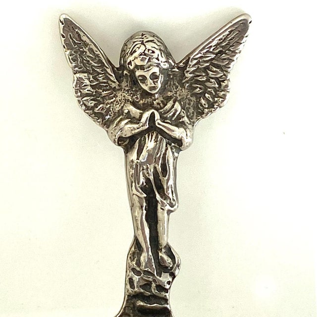 Late 20th Century Vintage Italian Giovanni Raspini .800 Silver Church Holy Water Wall Font For Sale - Image 5 of 6