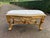 1950s French Vintage Off-White Leather Gilt Beech Bench For Sale - Image 16 of 16