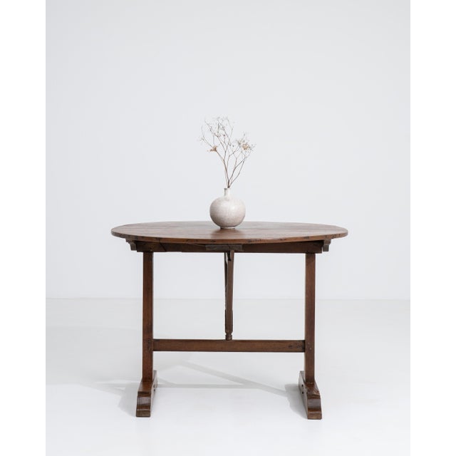 19th Century French Oak Wine Tasting Folding Table For Sale - Image 11 of 15