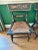 Original hand, gold painted pair of 19th Century Baltimore Chairs with wicker seating. Seats are 19"w x 32"h. The seat is...