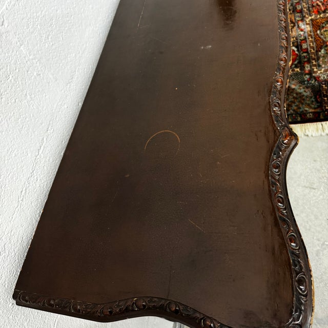 Napoleon III Louis XV Style Walnut Console Table For Sale - Image 10 of 14