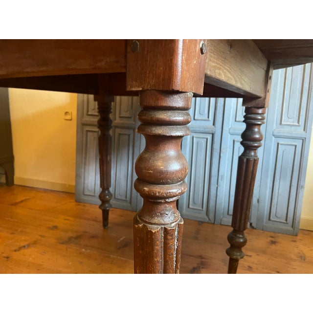 Antique French Drop-Leaf Table, 1890s For Sale - Image 12 of 18