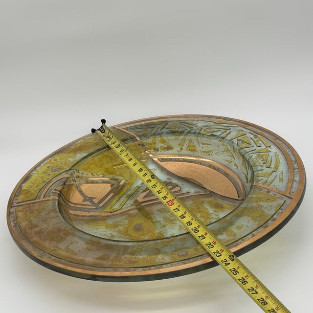 1980s Monumental Salvatore Polizzi Art Glass Centerpiece ‘Southwest Platter’, Circa 1980s For Sale - Image 5 of 11