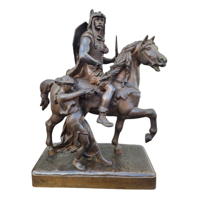 Gaulish Chef on Horseback, 19th Century, Bronze For Sale