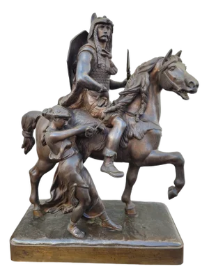 Gaulish Chef on Horseback, 19th Century, Bronze