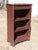Vintage Sligh Lowry Solid Mahogany Open Front Bookcase Shelving Cabinet. Features a rectangular form with two adjustable...