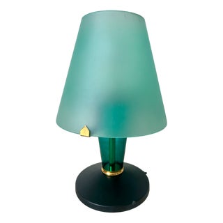 Green Murano Glass Lamp, 1980s For Sale