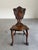 Early 20th Century Carved Oak Side Chair by Stickley and Brandt. Intricately carved backrest and claw feet at front, great...