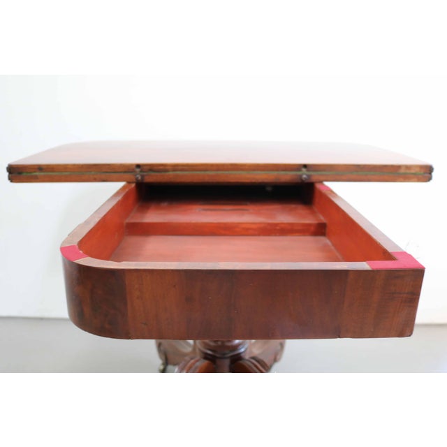 Green Antique Regency William IV Gaming Table, England, 1825 For Sale - Image 8 of 13