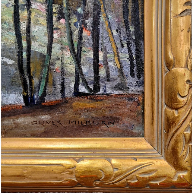 Oliver Milburn - Water Lilies - 1920s Impressionist - Oil Painting For Sale - Image 4 of 12