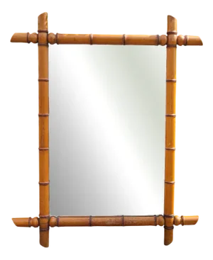 Antique Bamboo Style Mirror, 1890s