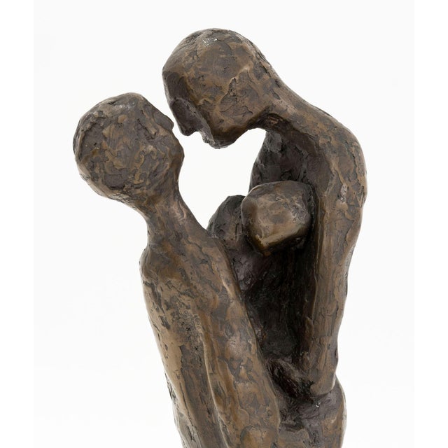 Henry Moore Illegibly Signed Family Embrace Bronze Sculpture For Sale - Image 4 of 9