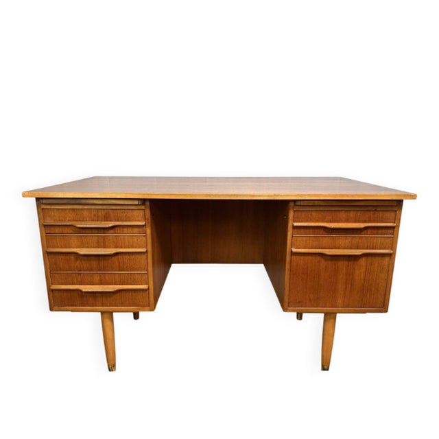 Mid-Century Danish Teak Desk, 1960s For Sale - Image 14 of 14