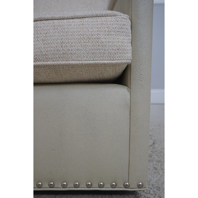 White Pair Cr Laine Modern Design Swivel Lounge Chairs For Sale - Image 8 of 18