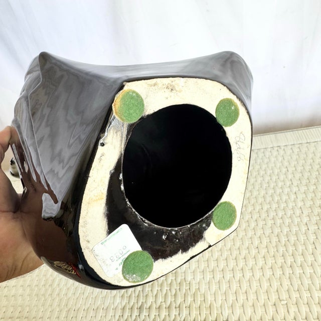 Art Deco Ceramic Gloss Black Swan Sculpture by Haeger For Sale In Miami - Image 6 of 7