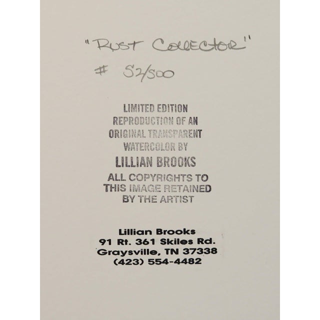 American Lillian Brooks "Rust Collector" Numbered Limited Edition Print For Sale - Image 3 of 5
