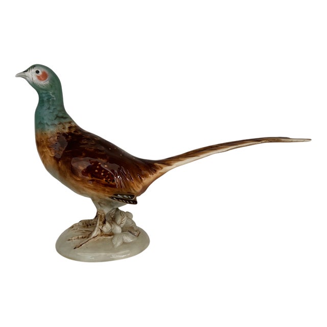 Porcelain Pheasant Statue from Royal Dux, 1960s For Sale