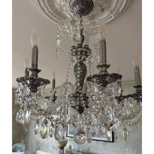 Neoclassical Schonbeck Isabel 7 Arm Crystal Chandelier and Sconces For Sale - Image 3 of 12