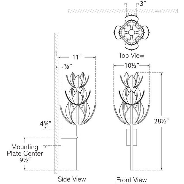 Transitional Julie Neill for Visual Comfort Signature Alberto Extra Large Three Tier Sconce in Plaster White For Sale - Image 3 of 5