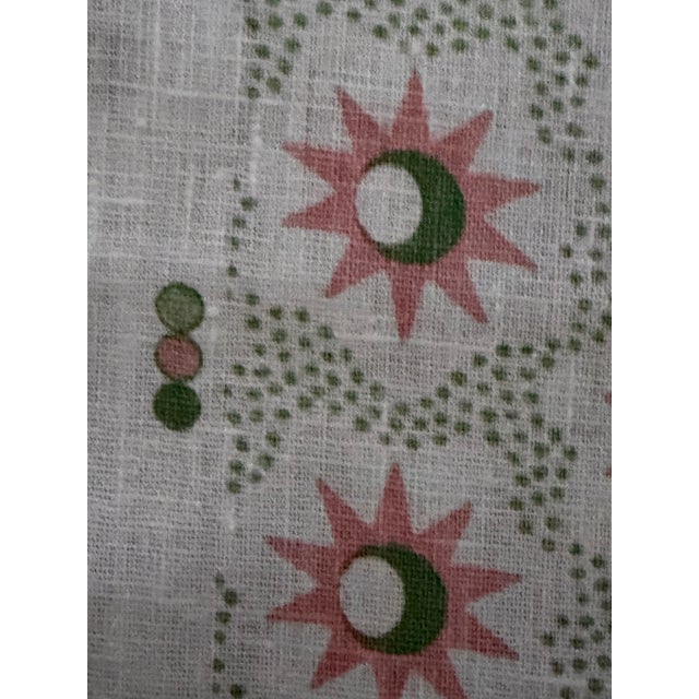 Traditional Schumacher 181940 Lucie Pink and Green Fabric Linen 5 Yards For Sale - Image 3 of 5