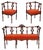 19th-Century Carved Walnut Lounge Set from Testolini Salviati, 1900s, Set of 3 For Sale