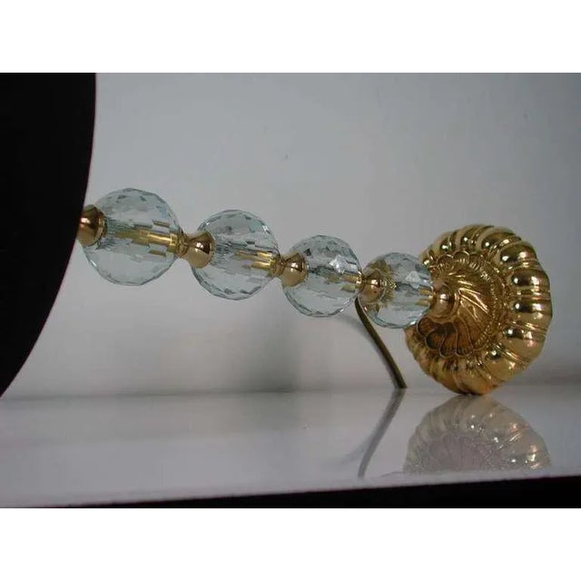 Large Crystal Diamond and Bronze Table Lamp Attributed to Bakalowits, 1950s For Sale - Image 6 of 10