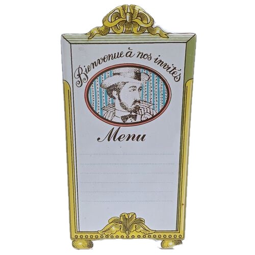 Pair Vintage French Ceramic Menu Plaques For Sale - Image 4 of 6