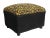 2020s Custom Made Velvet Animal Print Ottoman/Footstool For Sale - Image 5 of 10