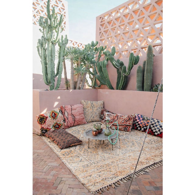 Bring timeless charm and bohemian elegance to your space with this authentic vintage Boujad rug from the Haouz region of...