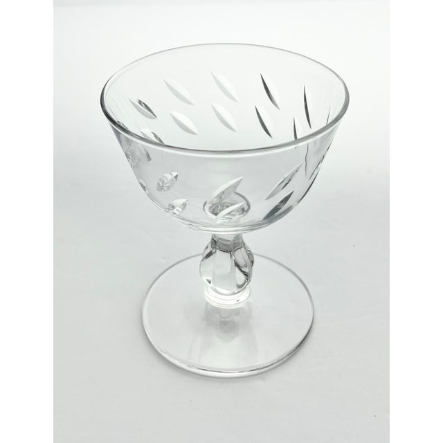 1950s 1950s Libbey “Colonial Heritage” Coupe Champagne Glasses - Set of 7 For Sale - Image 5 of 5