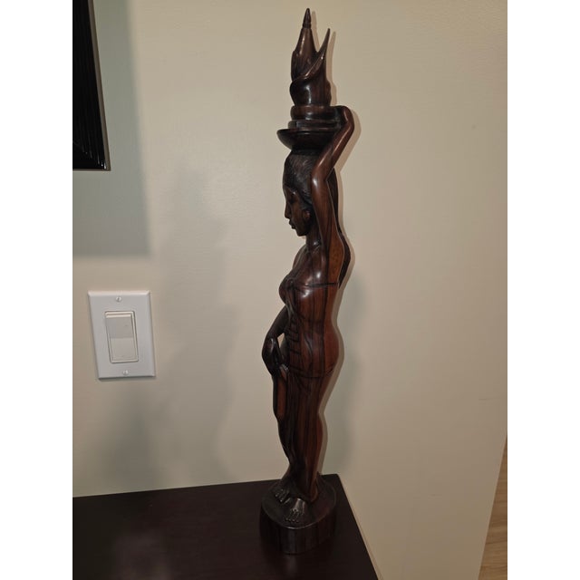 An extraordinary example of mid-century Balinese avant-garde modernism, this striking 20.5-inch sculpture bears the...