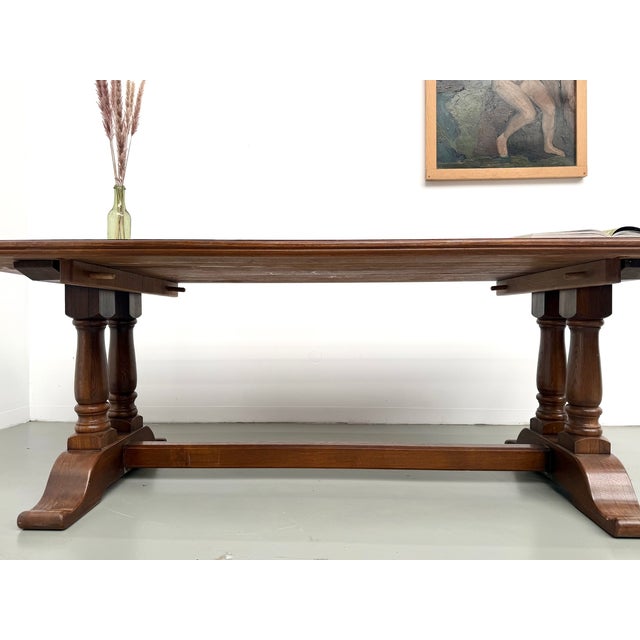 Oak Farmhouse Table, 1950s For Sale - Image 15 of 18