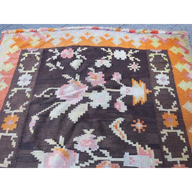 Long Antique Bessarabian Kilim Rug For Sale - Image 3 of 12