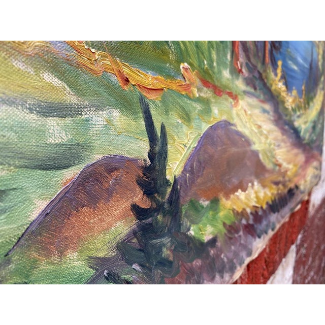 Paul Fureby, Pine Trees with a Coastal View, 1960s, Oil on Canvas, Framed For Sale - Image 17 of 18