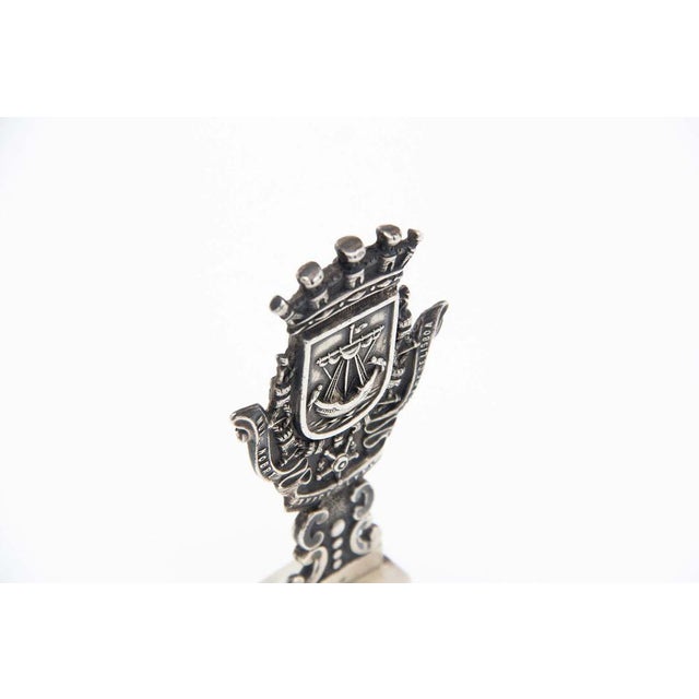 Silver Seal with Reliefs of the Lisbon Coat of Arms For Sale - Image 3 of 4