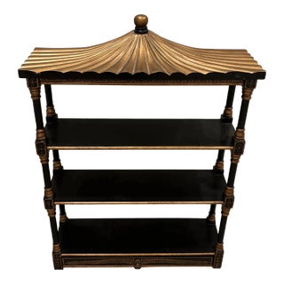 Vintage Chinoiserie Wall Curio Shelf For Sale