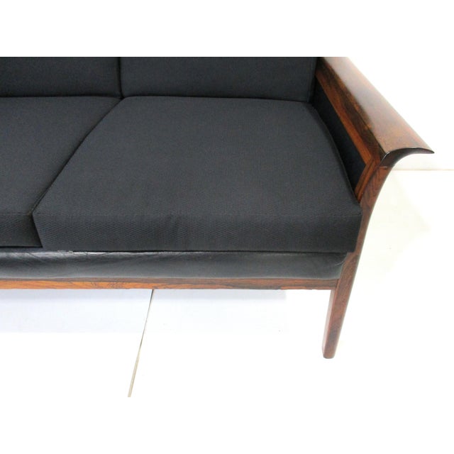 Knut Saeter Rosewood Upholstered Sofa for Hans Olsen Norway For Sale In Cincinnati - Image 6 of 13
