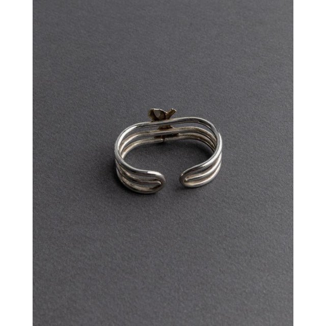 Vintage Silver-Plated Ribbon Napkin Rings, Italy, 1970s, Set of 6 For Sale - Image 6 of 11